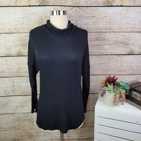 NWT Eberjey‎ Ula Cowl Neck Top Black Medium - Picture 1 of 7